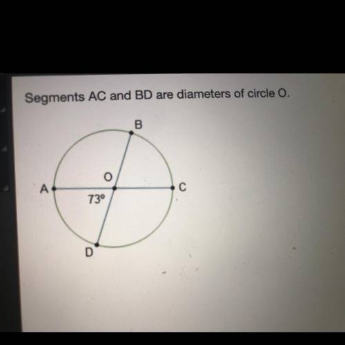 Segments AC and BC are diameters of circle O. What is the measure of ADB? a) 107° b) 146° c) 253° d)