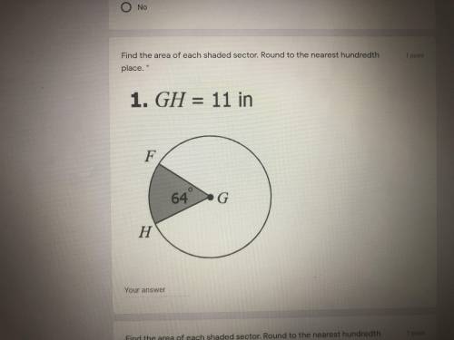 Find the area of the shaded sector. Round to the nearest hundred.