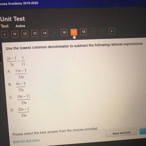 Use the lowest common denominator to subtract the following rational expressions