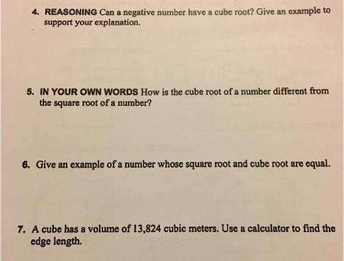 Does someone know how to answer these questions I would really appreciate it  Numbers 4, 5,6, and 7