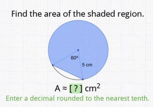 Find the area of the shaded region. A=___cm^2