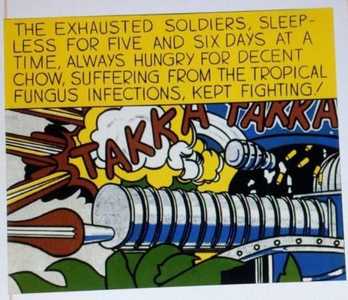 What identifies this as a Lichtenstein piece? Why would this piece be considered pop art?What elemen