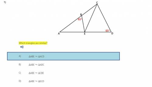 Which triangles are similar?