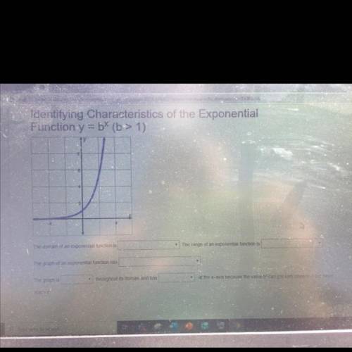 Identifying Characteristics of the Exponential Function y = b^ (b > 1).