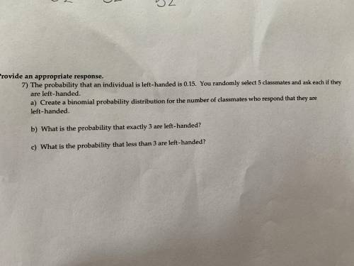 How do I create a binomial distribution table and figure this out