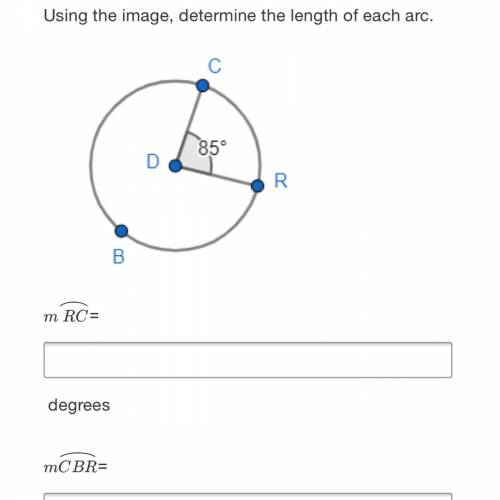 What is the measure of arch RC and arch CBR