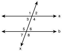 Given 1 = 123° and 8 = 7z + 11. What is the value of z, if lines a and b are parallel?