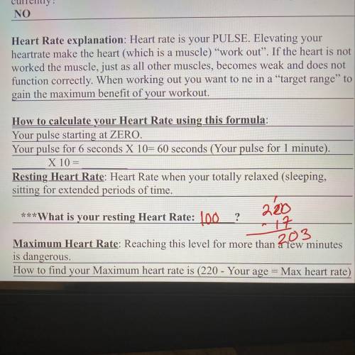 Target Heart Rate (HR): These are the zones that work your heart muscle so it will continue to funct