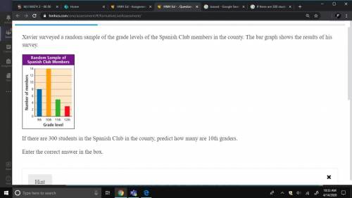 If there are 300 students in the Spanish Club in the county, predict how many are 10th graders.