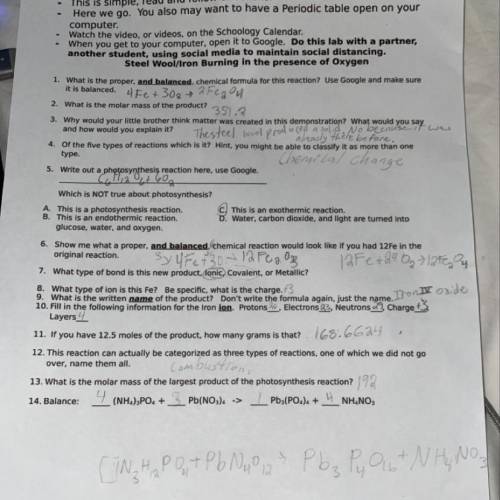 Use the chemical formula in question one two answer the first 4 questions and the answer the rest pl