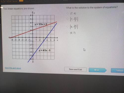 What is the solution to the system of equations