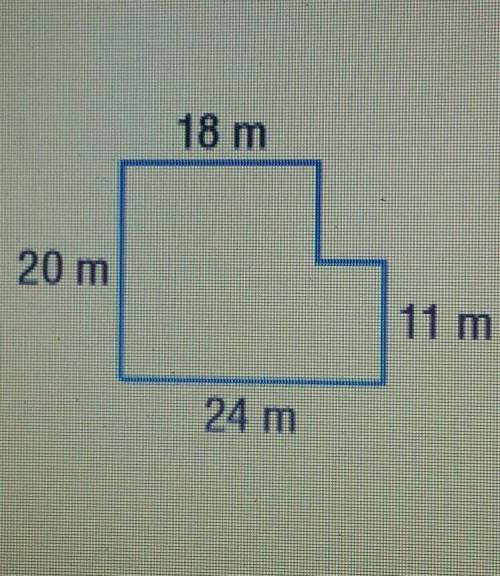 What is the perimeter of the given composite figure? A) 73 m B) 80 m C) 88 m D) 90 m