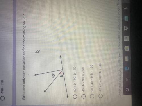 Write and solve an equation to find the missing value