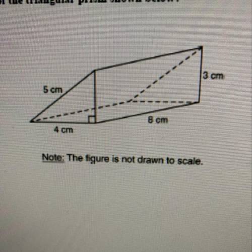 What is the surface area of the triangular prism shown below ???