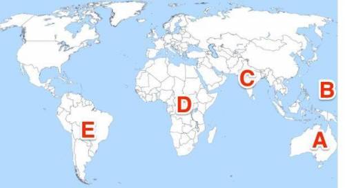 Which area on the map is the APPROXIMATE location of the region known as Micronesia?