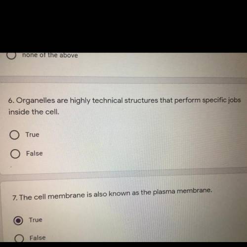 Organelles are highly technical structures that perform specific jobs inside the cell. True or false