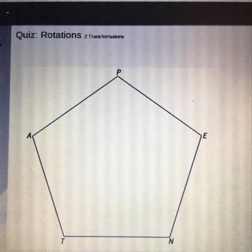 What is the image of N for a 288° counterclockwise rotation about the center of the regular pentagon