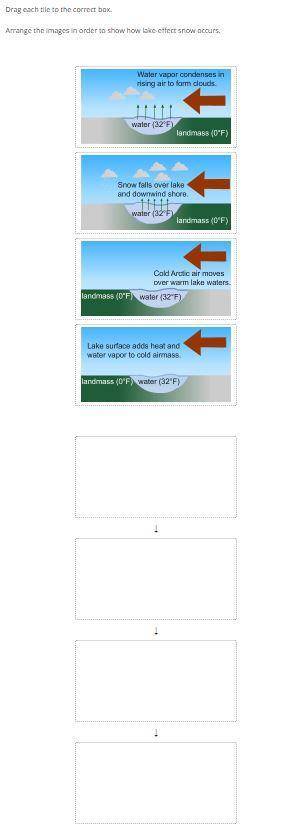 NEEED HELP MAJOIR QUESTION  Drag each tile to the correct box. Arrange the images in order to show h