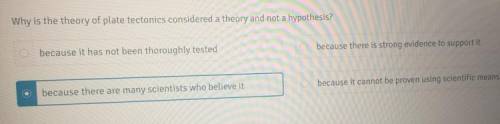 Why is the theory of plate tectonics considered a theory and not a hypothesis