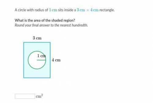 What is the area of the shaded region?