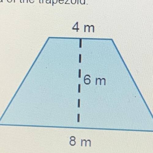 Help! Can someone find the area of this trapezoid?