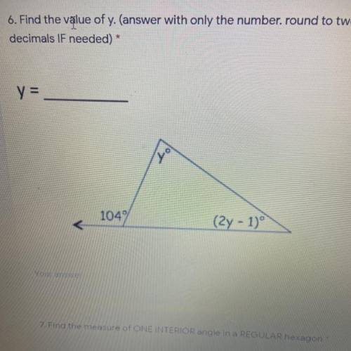 What is the value of y?