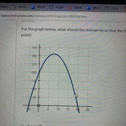 (09.01) For the graph below, what should the domain be so that the function is at least 2007 (1 poin