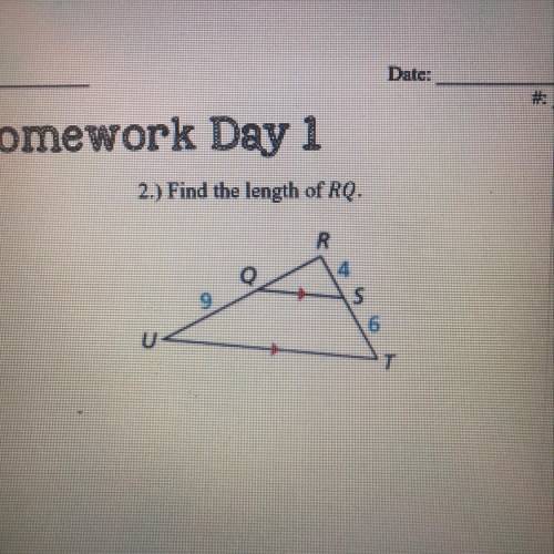 2.) Find the length of RQ.