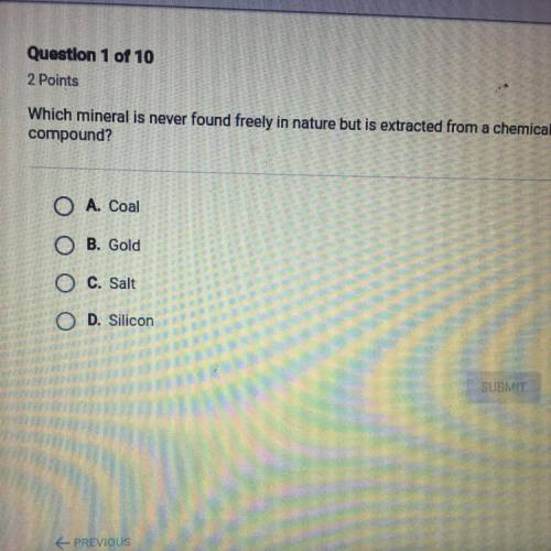 Which mineral is never found freely in nature but is extracted from a chemical compound