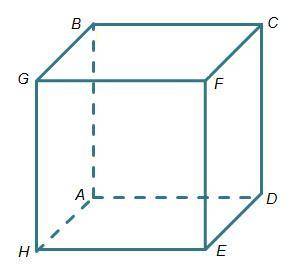 Which is a right triangle formed using a diagonal through the interior of the cube? triangle AEH tri