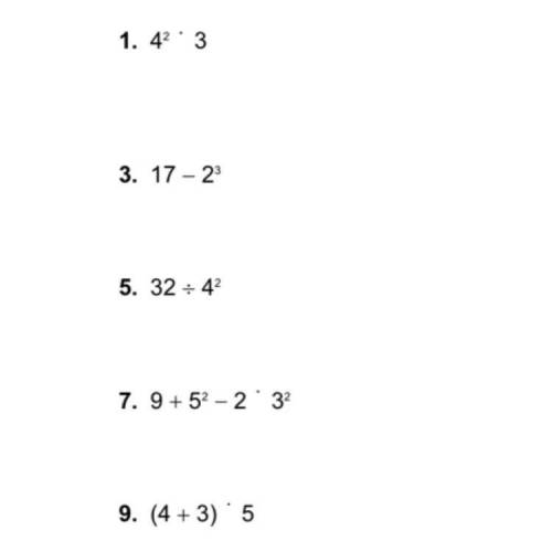 What are the answers 1-9