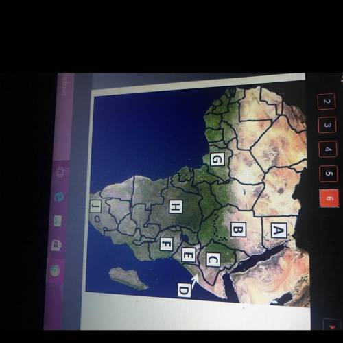 On the map above, country G is and country His A Kenya Somalia B. Nigeria.. the Democratic Republic
