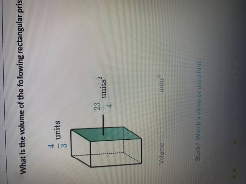 What is the volume of the following rectangular prism