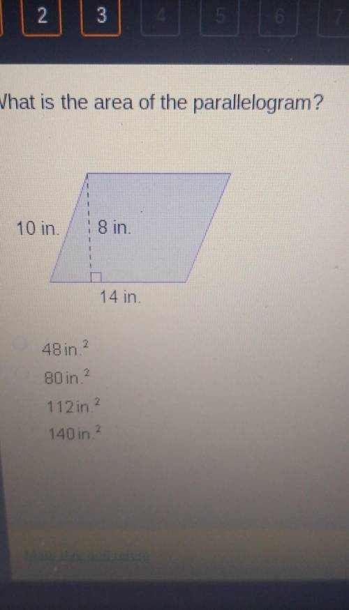 What is the area of the parallelogram?