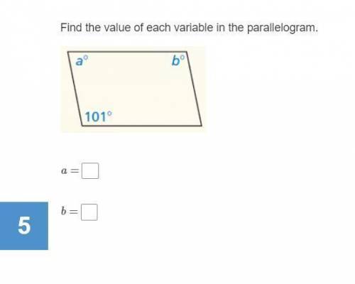 Find the value of each variable in the parallelogram. Please Help!!