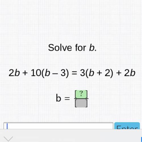 Solve for b help me out