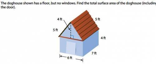 I need help with finding the total surface area