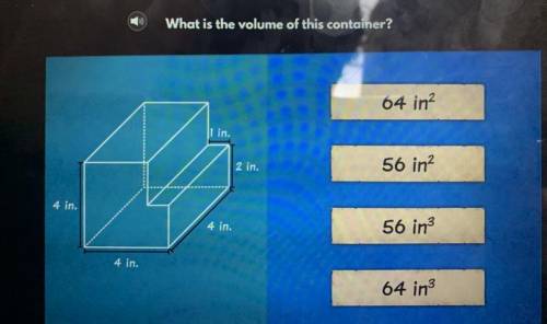 Can you help me with this question please /////// what is the volume of this container