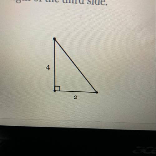 Find the exact length of the third side.