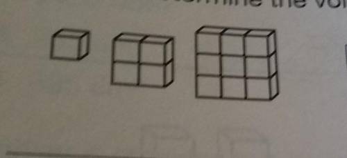 Find the volume of these figures. Then describe the pattern(s) you see. Can you determine the volume