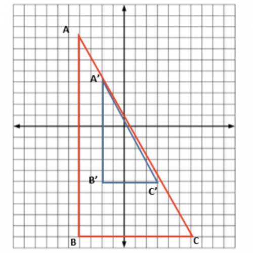 ΔABC undergoes a dilation by a scale factor. Using the coordinates of ΔABC and ΔA'B'C', prove that t