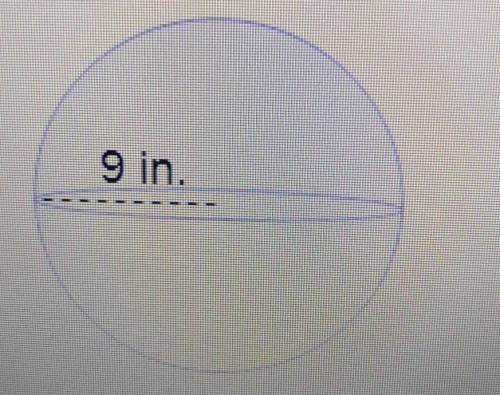 Which expression can be used to find the volume of the sphere?