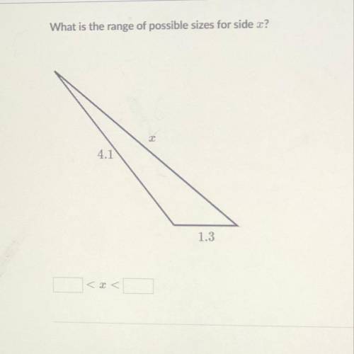 What is the range for the possible side x