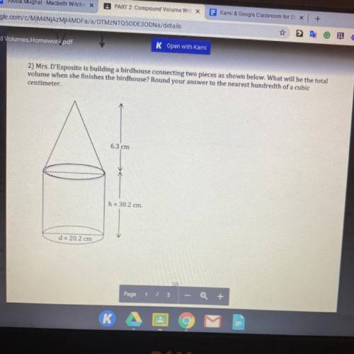 Mrs.D’Esposito Is building a birdhouse connecting to pieces as shown below. What would be the total