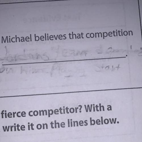 Michael believe that competition