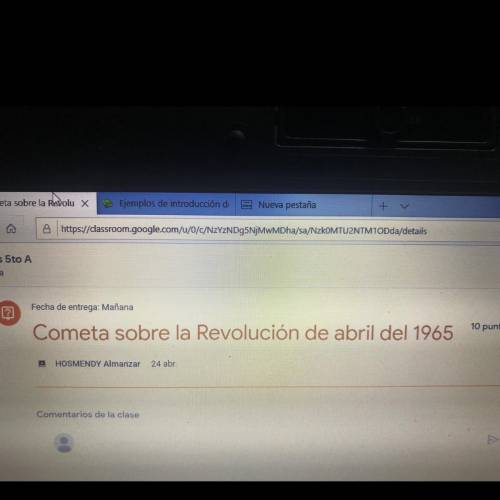 Comentario sobre la revolución de 1965