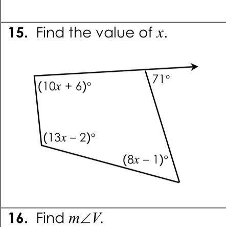 Find the value of x please