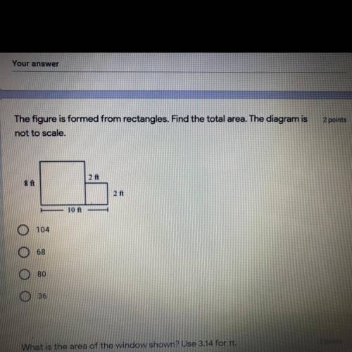 The figure is formed from rectangles. Find the total area.