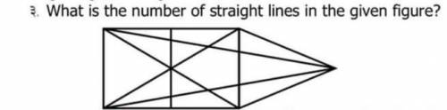 What is the number of straight line of given figure?