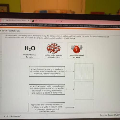 HELP PLEASE!  Scientist use different types of models to study the composition of matter and how mat